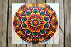 Mandala | 4 straight skinny tumbler sublimation designs, PNG Product Image 4