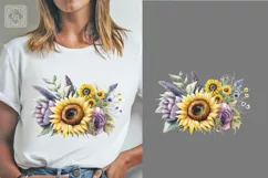 Watercolor Sunflowers bouquets 5 PNG sublimation Product Image 3