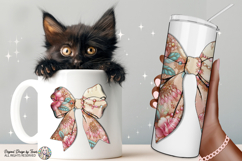 Floral Luxury Bow PNG Elegant Chic Ribbon Fashion Design PNG Product Image 3
