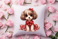 Cute Valentine Dog Clipart, Valentines Day Dog Clipart Product Image 4