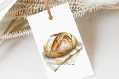 Watercolor Sourdough Bread Clipart Product Image 4