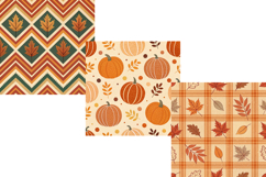 Autumn Fall Plaid Seamless Pattern Digital Paper Product Image 4
