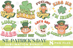 Happy St Patrick&#039;s Day PNG DTF Irish Lucky Beer Bundle Set Product Image 1