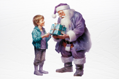 Christmas purple santa claus sublimation PNG Product Image 4