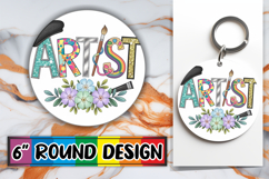 Enchanted Round Keychains PNG, Profession Product Image 1