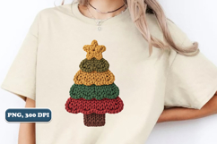 Crochet Yarn Christmas Tree PNG, Christmas tree PNG Product Image 3