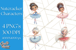 Diverse Ballerina Nutcracker Clipart PNG Product Image 1