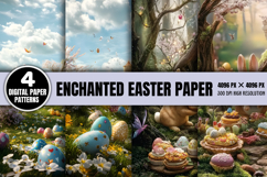 Enchanted Easter Digital Paper Pack PNG Product Image 1