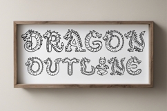 Dragon Storm Font SVG OTF TTF Fantasy Bold &amp; Outline Letters Product Image 4