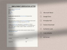 Employment Verification letter| salary and employment| HR Product Image 4