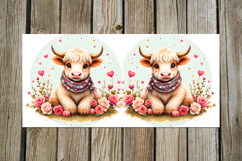 Valentine animals | cute cow mug sublimation design PL Product Image 4