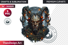 Krampus Christmas Clipart , Evil Santa Christmas clipart png Product Image 1