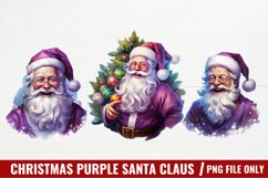 Christmas Purple Santa Claus Sublimation Product Image 1