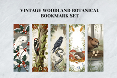 Vintage Woodland Botanical Bookmark Set,Cottagecore Mushroom Product Image 4