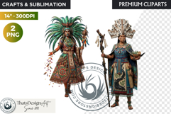 Aztec Deities Pantheon Cliparts | Ancient Mythology gods PNG Product Image 1