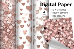 Heart Pattern Valentines Background Wallpaper Digital Paper Product Image 1