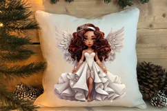 Christmas Black Angel Clipart , Christmas Angel PNG Product Image 4