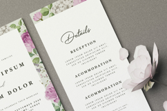 wedding card invitation with peonies and hydrangea flower Product Image 4
