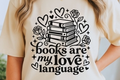 Books Are My Love Language Svg, Book Lover Svg. Product Image 5