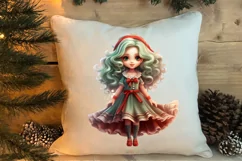 Christmas Little Girl Clipart Sublimation, Christmas PNG Product Image 4