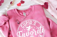 Cupid's Favorite Cheer Mom SVG Funny Valentines Day Shirts Product Image 2