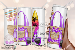 Purple Life Is Better At The Beach Design - Summer Coastal A Product Image 3