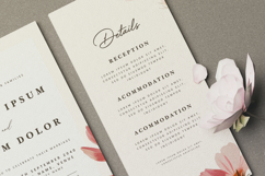 minimalist wedding card invitation with floral watercolor Product Image 4