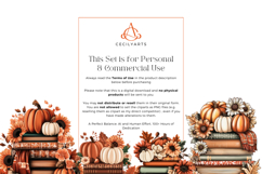 Rustic Autumn Bookscape Clipart Bundle Product Image 4