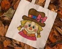 Custom Scarecrow Halloween With Kid Names PNG, Hand Drawn Product Image 2