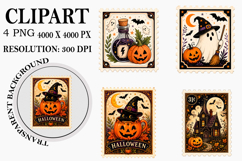 Halloween Postage Stamp Clipart Product Image 1
