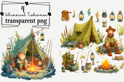 Whimsical Fisherman Clipart Watercolor PNG Product Image 1