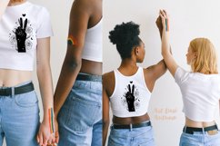 Peace sign with flowers and moon | Svg, Dxf and Png files Product Image 4