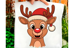 Crochet Yarn Christmas PNG, Reindeer PNG Product Image 1