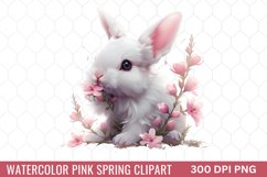 Watercolor Pink Spring Clipart Product Image 1