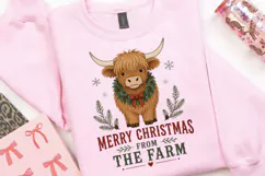 Merry Christmas From The Farm PNG Sublimation Design - Cute Product Image 2