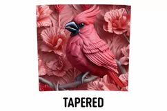 3D Cardinal Bird Tumbler Sublimation Wrap | 3D Tumbler Wrap Product Image 3