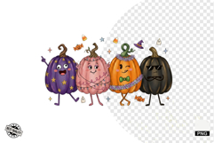 Cartoonish Halloween Pumpkins PNG Product Image 1