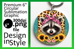 Stylish Round Design for Keychains , Cute Animals Product Image 1