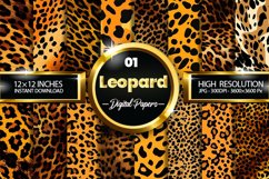 Seamless Leopard Pattern V1 Digital Papers, Leopard Pattern Product Image 1
