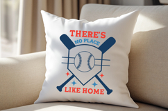 Baseball There's No Place Like Home SVG T-Shirt Design Product Image 4