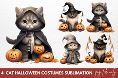 Cat Halloween Costumes clipart Designs Product Image 1