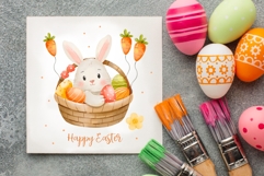 Watercolor Easter Bunny Clipart Set Product Image 2