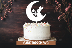 9 Bunny cake topper SVG I Cake topper SVG Product Image 2