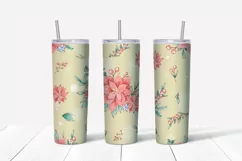 Christmas Holly Jolly Skinny tumbler wrap design Product Image 3