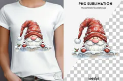 Christmas peeking character png design for T-shirts Product Image 4