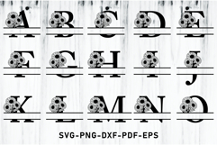 Flower Monogram Split Letters, Floral Monogram Font SVG File Product Image 27