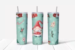 Christmas Gnome Girls Skinny tumbler wrap design Product Image 6