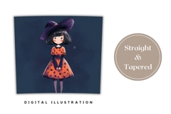 Cartoon Halloween Witch Tumbler, Halloween Tumbler Wrap Product Image 4