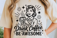 Drink Coffee Be Awesome Svg, Coffee Lover Svg, Coffee Svg. Product Image 5