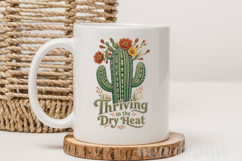 Rhinestone Cactus PNG, Thriving In The Dry Heat Sublimation Product Image 3